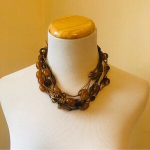Multilayer Earth Tones Necklace